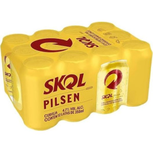 CERVEJA SKOL LATA 350ML C/12 UN                     